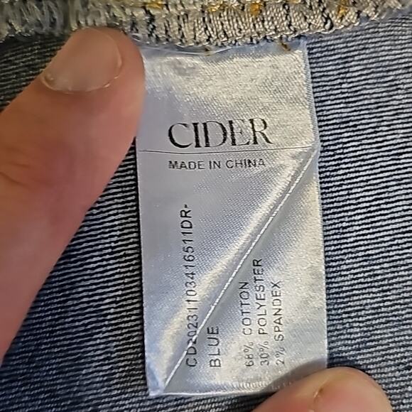 Cider Denim Bowknot Mini Dress Fit & Flare Womens Plus Size 3XL NEW - Picture 12 of 12